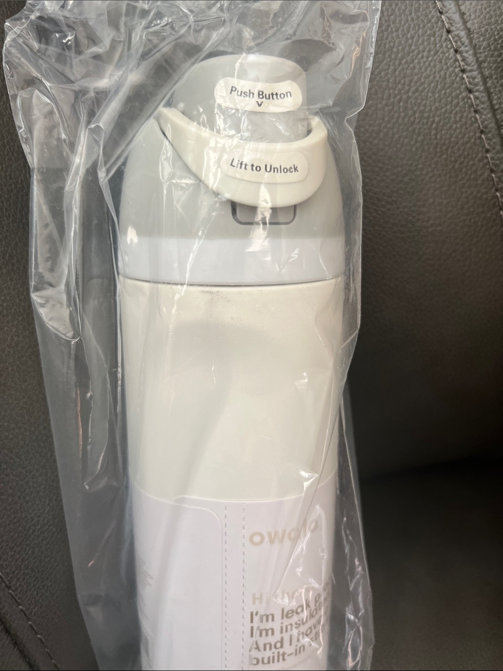 Owala White Insulated Stainless Steel Water Bottle with Built-In Straw - Picture 3 of 8